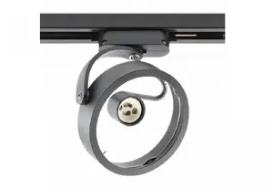 GTV ETNA 1-Phase Track Spotlight for GU10 ES111 Bulb, Max 20W, IP20, Black