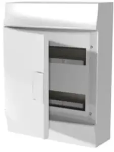 Распределительный щит ABB Mistral41W накладной 2x12 24 модуля IP41 63A II класс с глухой дверцей и клеммами N+PE