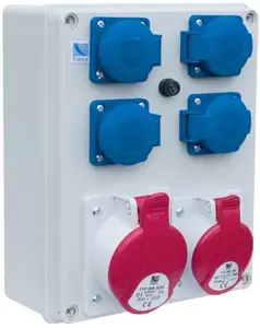 Pawbol R-BOX 240 Distribution Box, 2x16A/5P and 4x250V Sockets, IP44