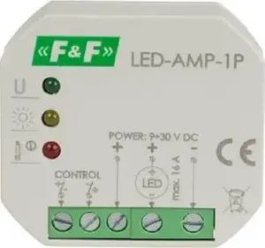 FF LED-AMP-1P LED Signal Amplifier for 12/24V DC Flush-Mounted Installation