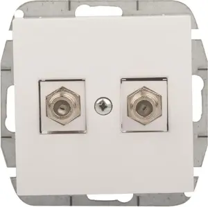 ELEKTROPLAST Sentia Antenna Socket 2 x TV Type FF White