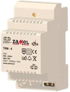 Трансформатор звонковый Zamel TRM-8 230/8В AC 15ВА
