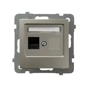 Ospel GPK-1G/K/m/45 viena datora ligzda, 5e kategorija, satīna tērauda krāsa