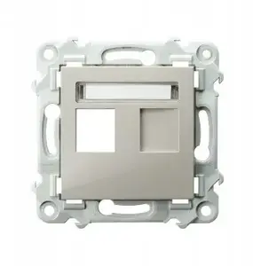 Ospel SZAFIR GPK-1Z/p/83 Keystone Single Socket Housing, Straight, Cashmere Beige
