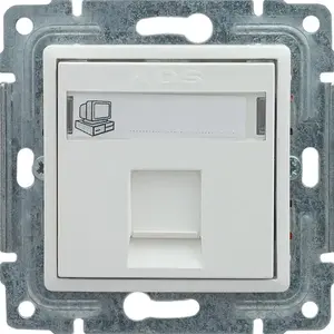 KOS Vena RJ45 Unshielded Computer Socket, White