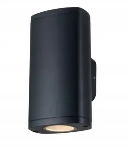 Kanlux ZEVI EL 2GU10 B Wall Light, IP54, 2x10W, Black