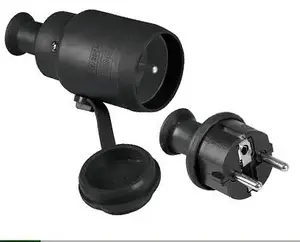 Opal GN-H2 kontaktligzda ar WT-40H kontaktdakšu IP44 melna