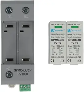 Spamel SPMO40C-PV1000 Varistor Surge Protection Device for PV Installations, 2-Pole, 1000V DC, Type 2
