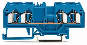 Wago 280-834 4-Conductor Terminal Block, 2.5mm², Blue