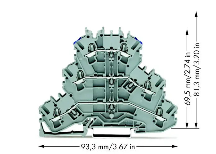 Wago 2002-3203 trīsstāvu spaiļu bloks Photo 3