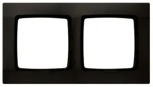 Ospel R-2S/40 Double Frame for Electrical Accessories, Chocolate Metallic