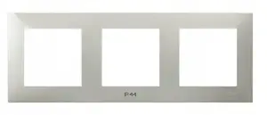 Ospel SZAFIR Triple Frame for IP44 Switches, Cashmere Beige