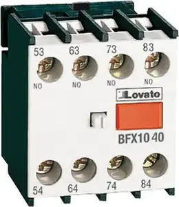 LOVATO Electric BFX1022 Front-Mount Auxiliary Contact Block, 2NO + 2NC