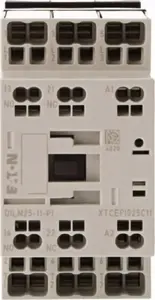 Eaton DILM 3-Pole Power Contactor, 11 kW at 400V, 24V AC Coil, 1NO+1NC, Push-In Terminals