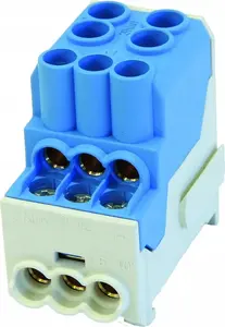 Распределительный блок Simet SDB100 SIMBLOCK для алюминиевых и медных проводников, синий