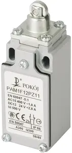 Pokój Limit Switch PAM1F12PZ11, 1NC 1NO, Snap Action, Metal Plunger with Steel Roller Ø10.5mm