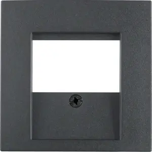 Лицевая панель Hager Berker 6810331606 для разъемов динамиков и USB, антрацит