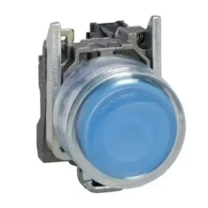 Schneider Electric XB4 Push Button, 22mm, Blue, Spring Return