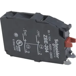 Schneider Electric ZBE204 Auxiliary Contact, 2NC, Front Mounting