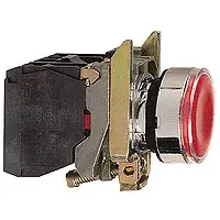 Кнопка управления Schneider Electric XB4 с подсветкой, красная, 220-240В AC