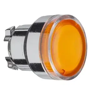 Schneider Electric ZB4BW35 Illuminated Push Button Head, Orange, Spring Return