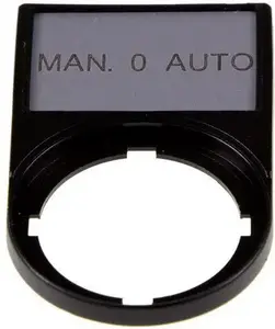 Табличка Eaton M22S-ST-GB12 прямоугольная, MAN-0-AUTO, 50 x 30 мм, черная