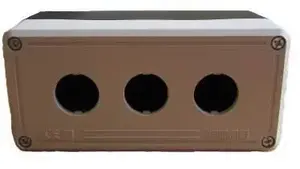 Promet PY3BOS Control Station Enclosure for 3 Push Buttons or Indicators, Black-Grey