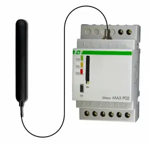 Реле дистанционного управления F&F SIMPLYMAX-P02 GSM, 2 входа, 2 выхода, 230В AC, монтаж на DIN-рейку