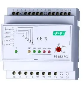 F&F PZ832RCB šķidruma līmeņa kontroles relejs 230V AC 1-100kOhm ar signalizāciju