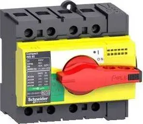 Выключатель-разъединитель Schneider Electric INS63 3P 63A с желто-красной рукояткой
