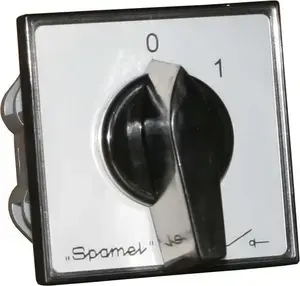 Spamel ŁK16R-1.834P03 1-0-2 Cam Switch, 1-Pole, 16A, Panel Mount