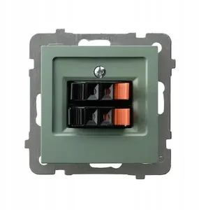 Ospel AS Double Speaker Socket, Matte Green, GG-2G/m/84