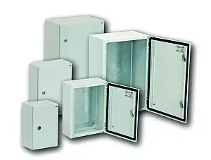 Герметичный накладной корпус Eti-Polam GT 80-80-30 с монтажной панелью, IP65, серый