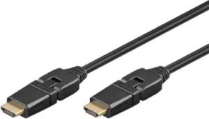 Кабель HDMI 2.0 Goobay 61289 3 м, HDMI Type A (штекер-штекер), позолоченные контакты, черный