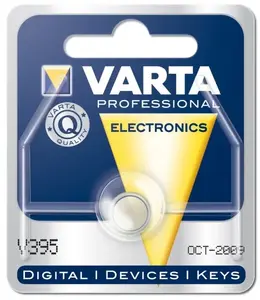 Varta V395 sudraba-oksīda pogveida baterija 1.55V SR57