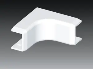 Kopos LH iekšējais stūra vāks kabeļu kanālam, balts, 15 x 10 mm