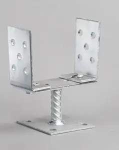 Adjustable Bolt-Down Post Support D-TSR 0-160x200x4 mm