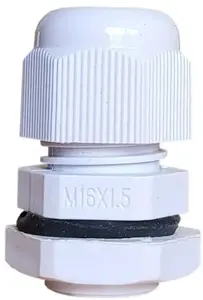 Trytyt M16 kabeļu blīvslēgs, metriska vītne, IP67, gaiši pelēks, 6-10 mm