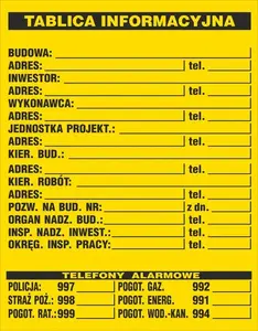 ANRO Construction Information Board 700 x 900 mm