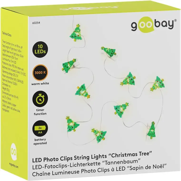 Goobay 10 LED Photo Clip Fairy Lights Christmas Tree Photo 6