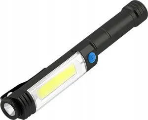 GTV LED kabatas lukturis LT-LB6WT2-60, 6W, 400lm, 6400K, IP44, darbojas ar 3xAA baterijām, melns