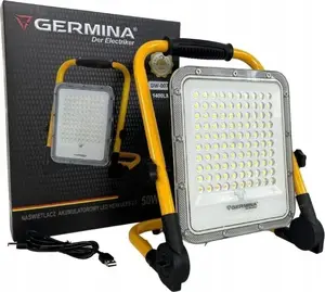 Germina Herkules Rechargeable LED Floodlight, 50W, 1400lm, 6500K, IP65