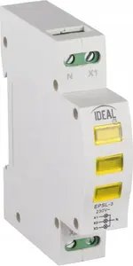 Kanlux KLI-3Y Voltage Presence Indicator for TH35 DIN Rail, Yellow