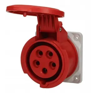 Spamel SP23371 Straight Panel Socket 16A 5P 400V IP54