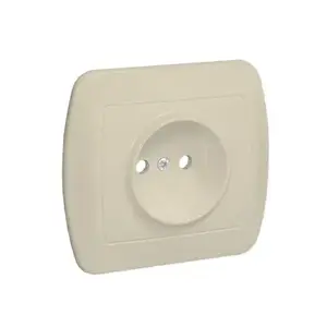 Розетка электрическая одинарная Kontakt-Simon Akord AG1E/12, 250В, IP20, бежевая