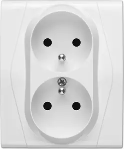 ELEKTROPLAST Festa Double Socket with Grounding 16A White