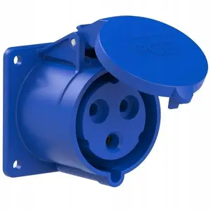 PCE 323-6f7 Panel Mount Socket 32A 3P 230V IP44