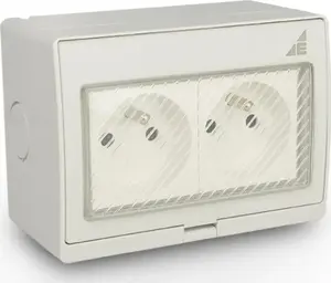 ELEKTROPLAST AQUA55 G2N Double Surface-Mounted Socket IP55
