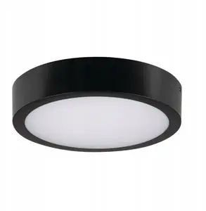Потолочный светодиодный светильник Kanlux DABER 12-20W CCT круглый черный IP66 IK10