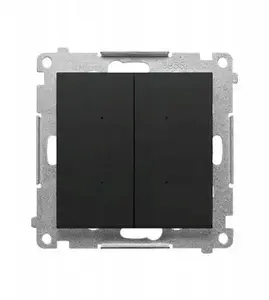 Kontakt-Simon TEZ2.01/149 Double Electronic Roller Blind Switch Module, Matte Black